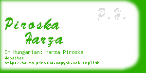 piroska harza business card